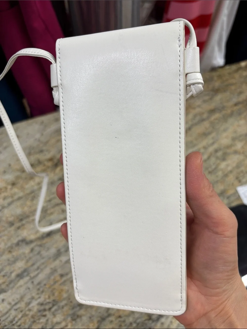 Celine off White Leather sunglasses Crossbody Pouch with Strap